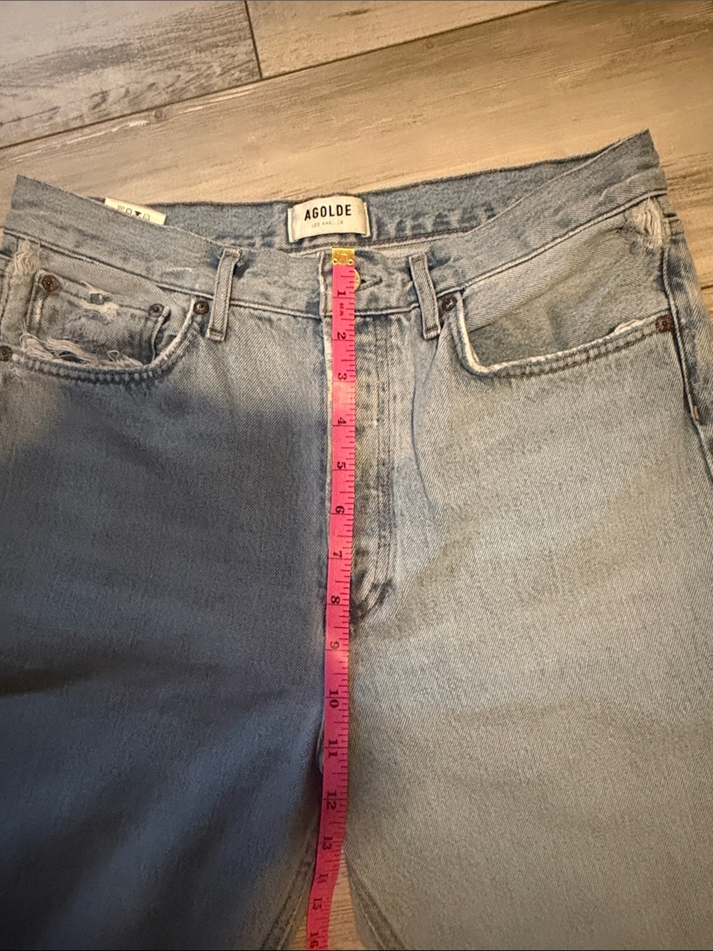 Agolde 90’s Mid Rise Loose Fit Jeans Size 29 Light/mid Wash - Picture 11 of 12